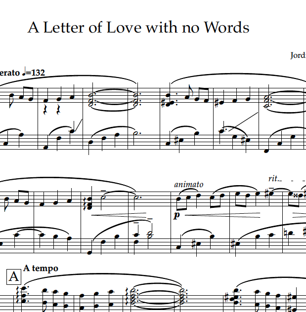 A Letter of Love With No Words - Piano Solo - Jordi Forniés