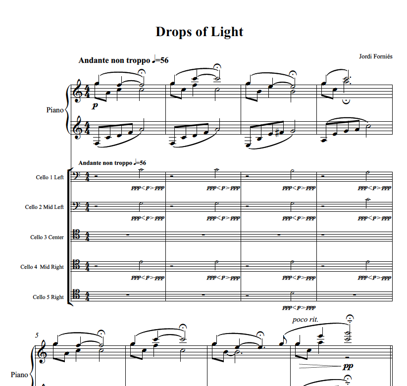 Drops of Light - Piano and Cello - Jordi Forniés