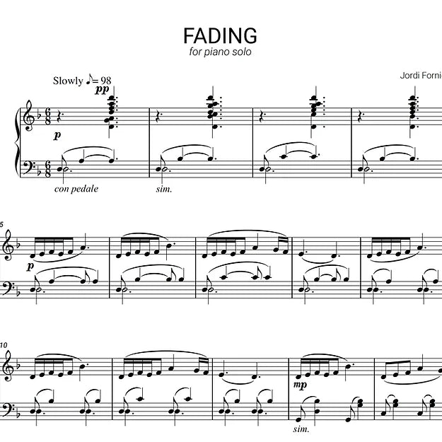 Fading - Piano Solo - Jordi Forniés