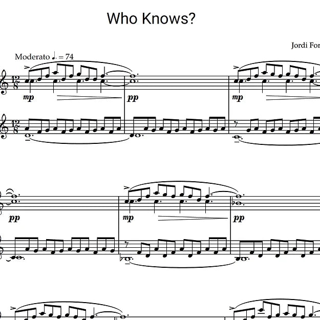 Who knows? - Piano Solo - Jordi Forniés