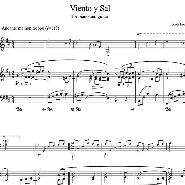 Viento y Sal - Piano and Guitar - Jordi Forniés